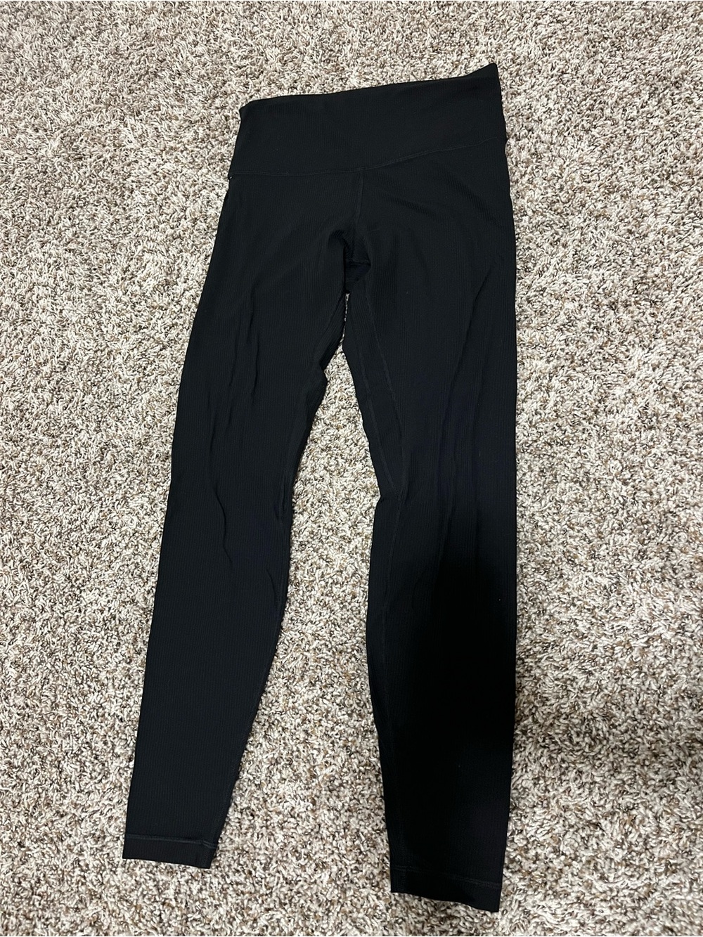 lululemon athletica Black Ribbed High-Rise Leggings